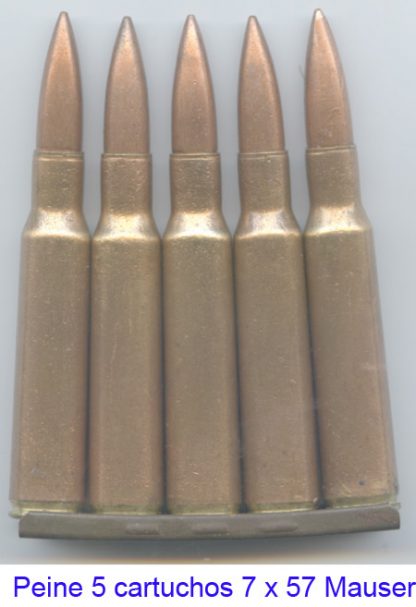Peine 5 cartuchos 7x57 Mauser