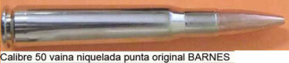 CARTUCHO 12,70 ( Cal 50 BMG ) VAINA NIQUELADA 15 €