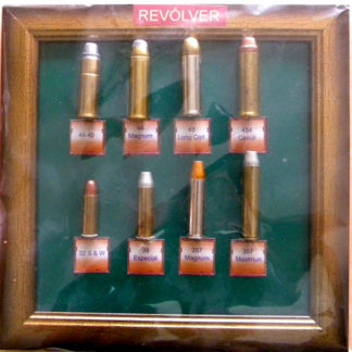 Cuadro 8 cartuchos revolver