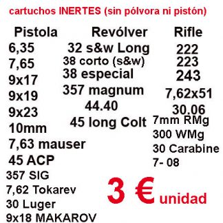 Cartucho Inertes 3 €