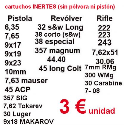 Cartucho Inertes 3 €