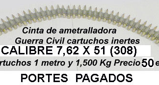 CINTA CAL 7,62x51 de 50 CARTUCHOS