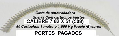 CINTA CAL 7,62x51 de 50 CARTUCHOS